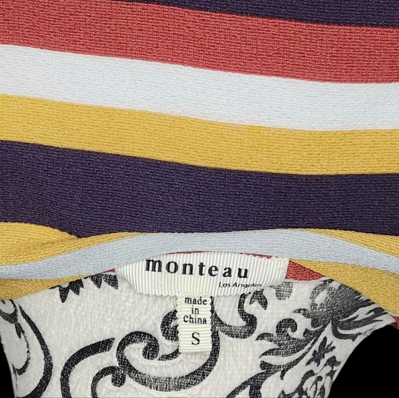 MONTEAU Striped Wrap Top - Small - Picture 6 of 6